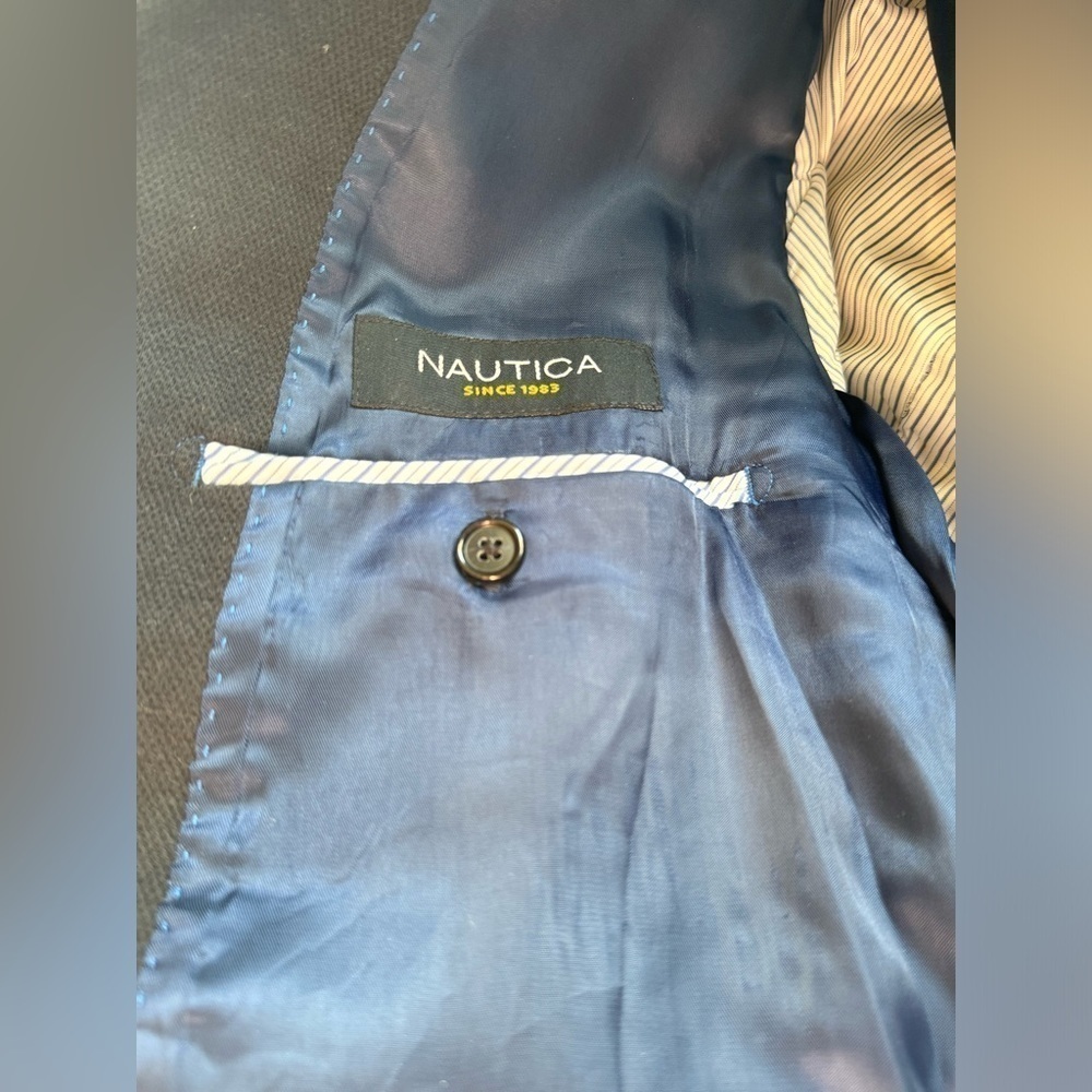 Navy nautica blazer sports coat jacket - Picture 3 of 12